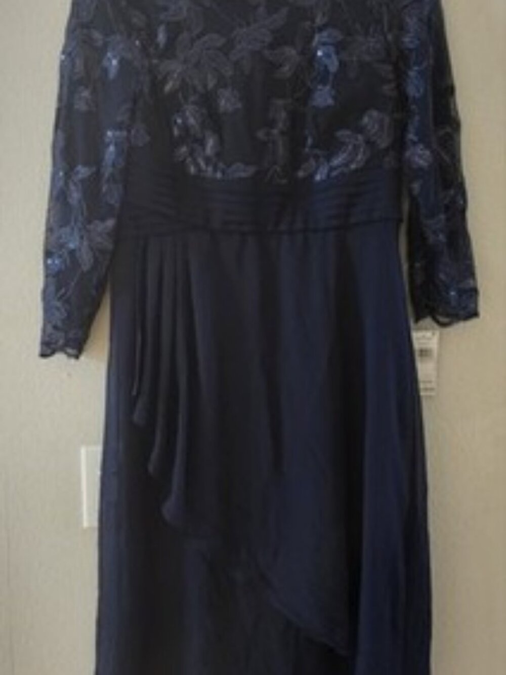 ALEX EVENINGS DRESS, MIDNIGHT, SZ 6